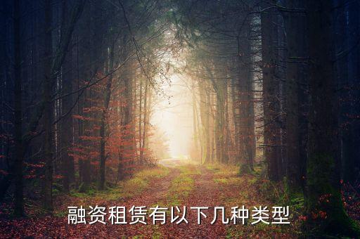融資租憑怎么分類(lèi)，融資租賃有以下幾種類(lèi)型