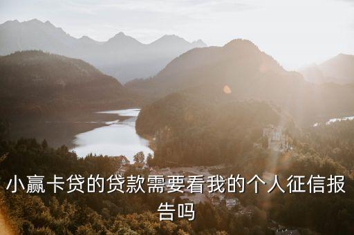 小贏卡貸怎么才有資格，小贏卡貸的貸款需要看我的個(gè)人征信報(bào)告嗎