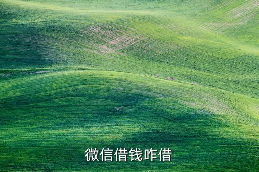 徽信怎么借錢，微信借錢咋借