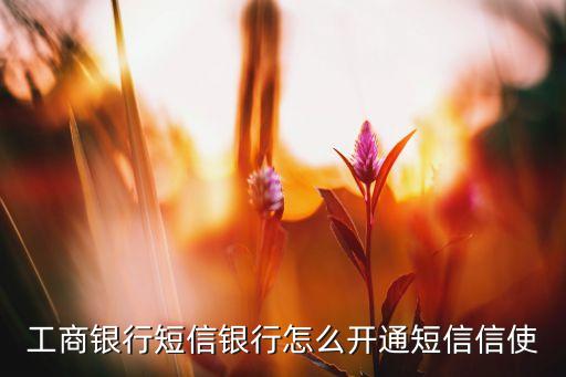 工行信使怎么設置，工商銀行短信銀行怎么開通短信信使