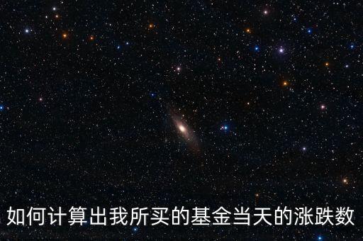 如何計(jì)算出我所買的基金當(dāng)天的漲跌數(shù)