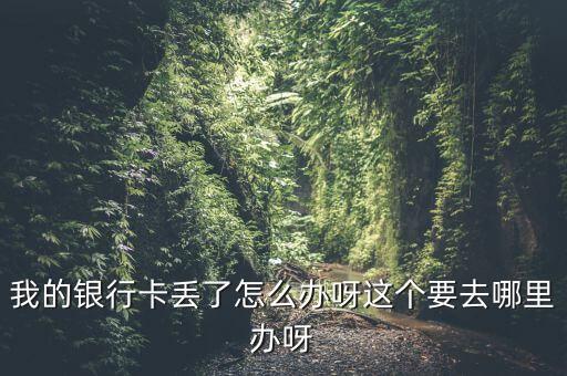 如果銀行卡掉怎么辦理嗎，銀行卡丟了怎嗎辦