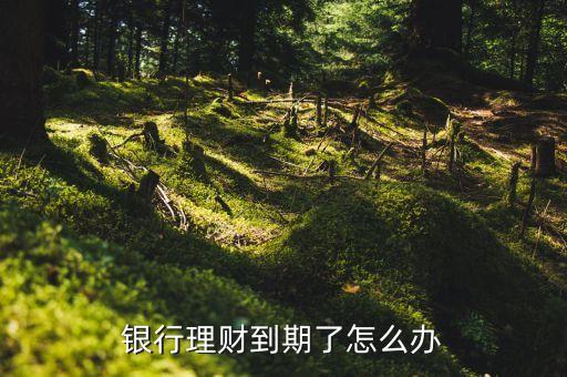 銀行理財?shù)狡诹嗽趺崔k