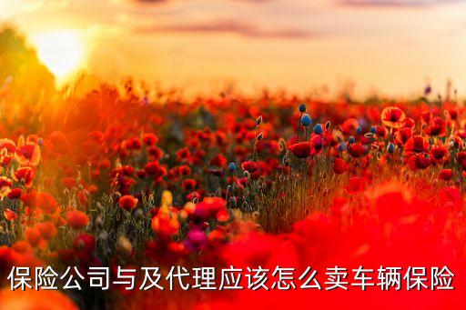 保險公司與及代理應(yīng)該怎么賣車輛保險