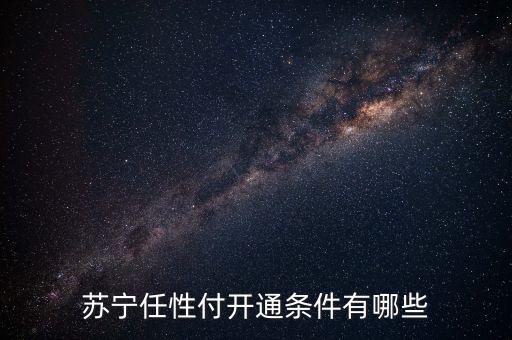 怎么申請?zhí)K寧任性付，蘇寧的任性付怎么開通