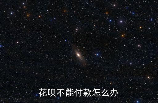 花唄不能付款怎么辦