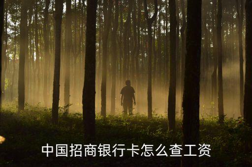 中國招商銀行卡怎么查工資