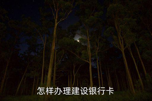辦一張新的建設(shè)銀行卡怎么辦理，怎樣辦理建設(shè)銀行卡