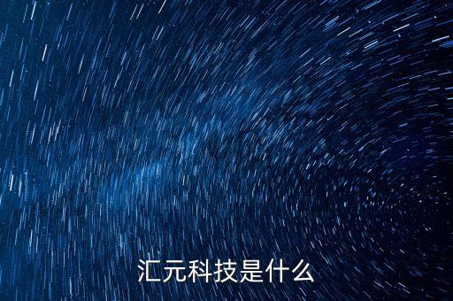 匯元科技是什么