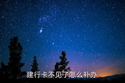 建行卡丟了怎么補(bǔ)卡，建行銀行卡掉了怎么補(bǔ)回來(lái)