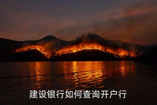 建行怎么看自己的開戶行，建行開戶行怎么查