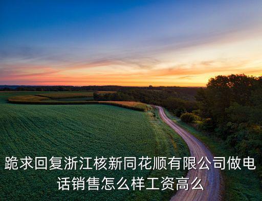 跪求回復(fù)浙江核新同花順有限公司做電話銷售怎么樣工資高么