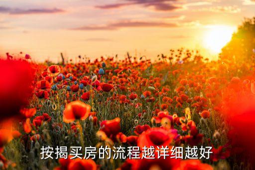 按揭買(mǎi)房的流程越詳細(xì)越好