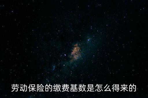 勞動保險的繳費基數(shù)是怎么得來的
