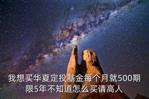 我想買華夏定投基金每個(gè)月就500期限5年不知道怎么買請(qǐng)高人