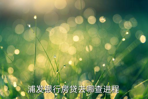 浦發(fā)怎么查房貸進(jìn)度查詢，浦發(fā)銀行房貸去哪查進(jìn)程