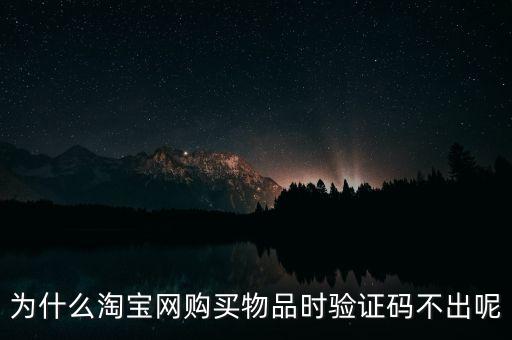 為什么淘寶網(wǎng)購買物品時驗證碼不出呢