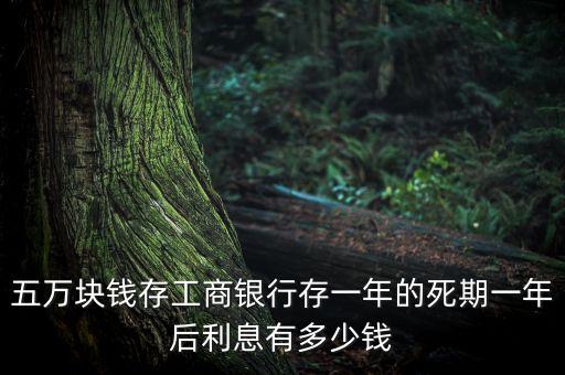 五萬(wàn)塊錢存工商銀行存一年的死期一年后利息有多少錢
