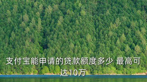 支付寶能申請(qǐng)的貸款額度多少 最高可達(dá)10萬