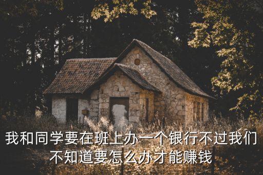 我和同學(xué)要在班上辦一個(gè)銀行不過(guò)我們不知道要怎么辦才能賺錢