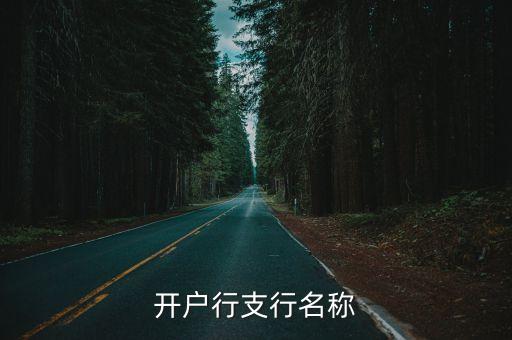 開戶行支行名稱