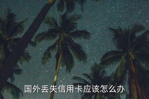 國(guó)外丟失信用卡應(yīng)該怎么辦