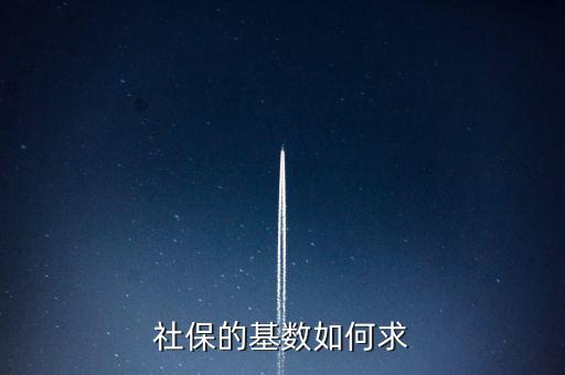 社保的基數(shù)如何求