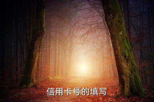 信用卡號的填寫