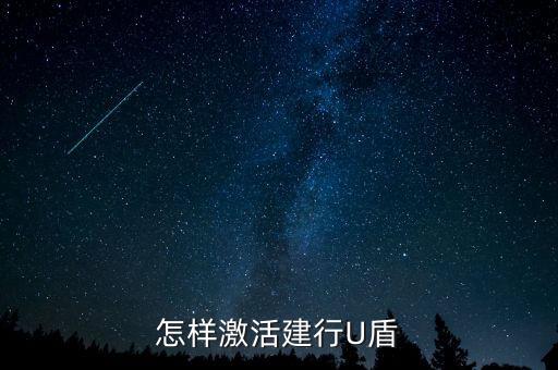 怎樣激活建行U盾