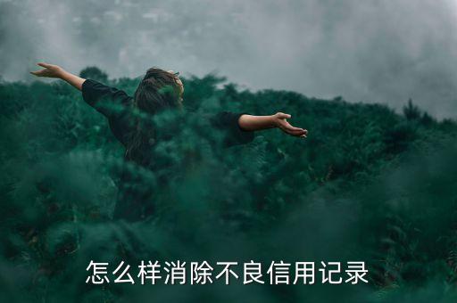 怎么樣消除不良信用記錄
