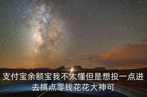 余額寶輕定投怎么投，支付寶余額寶我不太懂但是想投一點(diǎn)進(jìn)去搞點(diǎn)零錢花花大神可