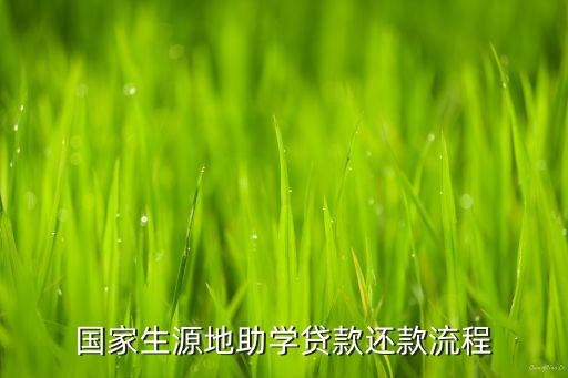 國家生源地助學(xué)貸款還款流程