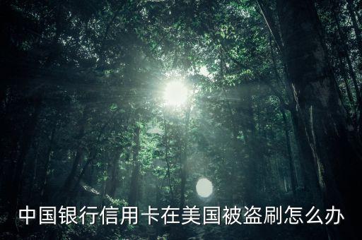 中國(guó)銀行信用卡在美國(guó)被盜刷怎么辦