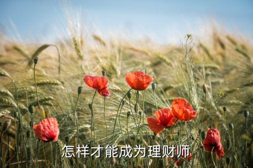怎樣才能成為理財(cái)師