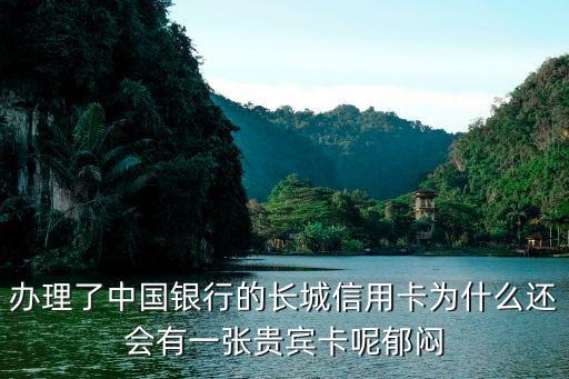辦理了中國(guó)銀行的長(zhǎng)城信用卡為什么還會(huì)有一張貴賓卡呢郁悶
