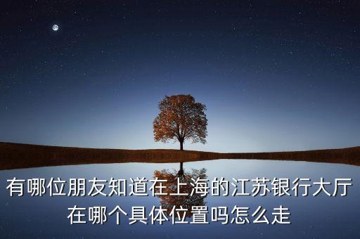 有哪位朋友知道在上海的江蘇銀行大廳在哪個具體位置嗎怎么走