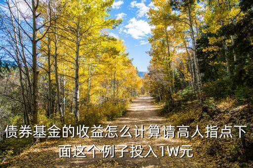 債券基金利息怎么算，債券基金的收益怎么計算請高人指點下面這個例子投入1W元