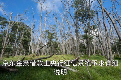 京東金條征信上怎么上，京東金條借款上央行征信系統(tǒng)不求詳細(xì)說明
