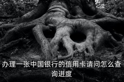 辦理一張中國銀行的信用卡請問怎么查詢進度
