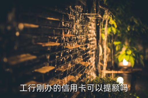工行剛辦的信用卡可以提額嗎