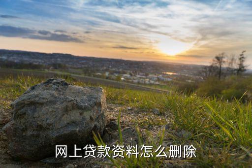 網(wǎng)上貸款資料怎么刪除