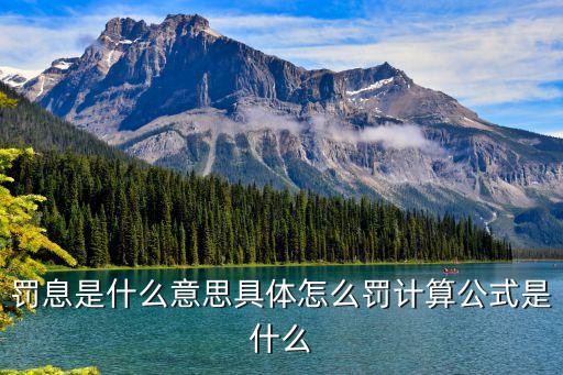 網(wǎng)貸罰息怎么算，罰息是什么意思具體怎么罰計算公式是什么
