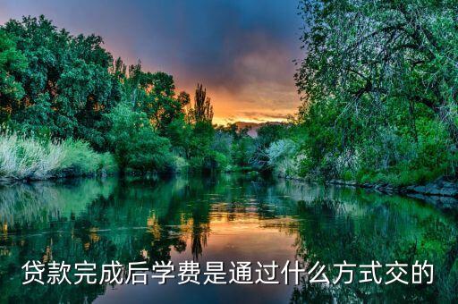 貸款完成后學(xué)費(fèi)是通過什么方式交的