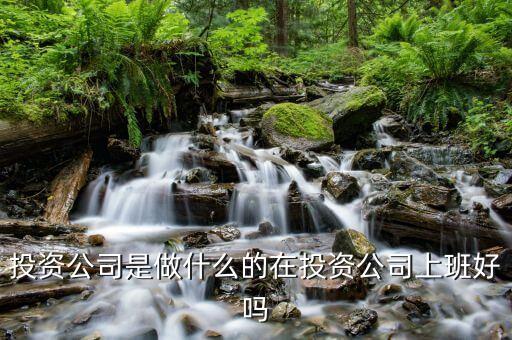 投資公司是做什么的在投資公司上班好嗎