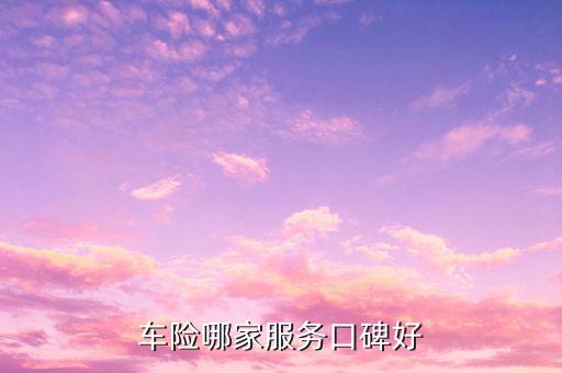 車險(xiǎn)哪家服務(wù)口碑好