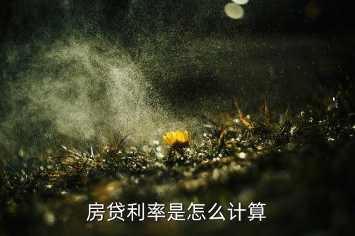 買房貸款的利率怎么算利息怎么算的，房貸利率是怎么計(jì)算