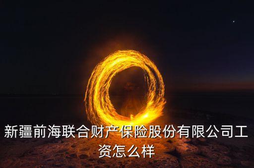 新疆前海聯(lián)合財產(chǎn)保險股份有限公司工資怎么樣