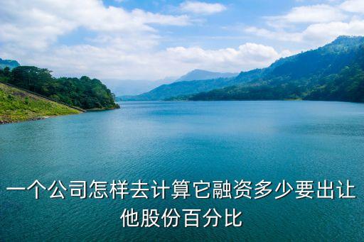 企業(yè)融資比例怎么算，一個(gè)公司怎樣去計(jì)算它融資多少要出讓他股份百分比