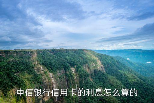 中信銀行利率怎么算，中信銀行信用卡的利息怎么算