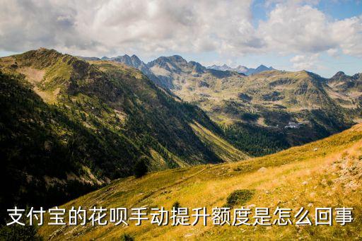支付寶的花唄手動提升額度是怎么回事